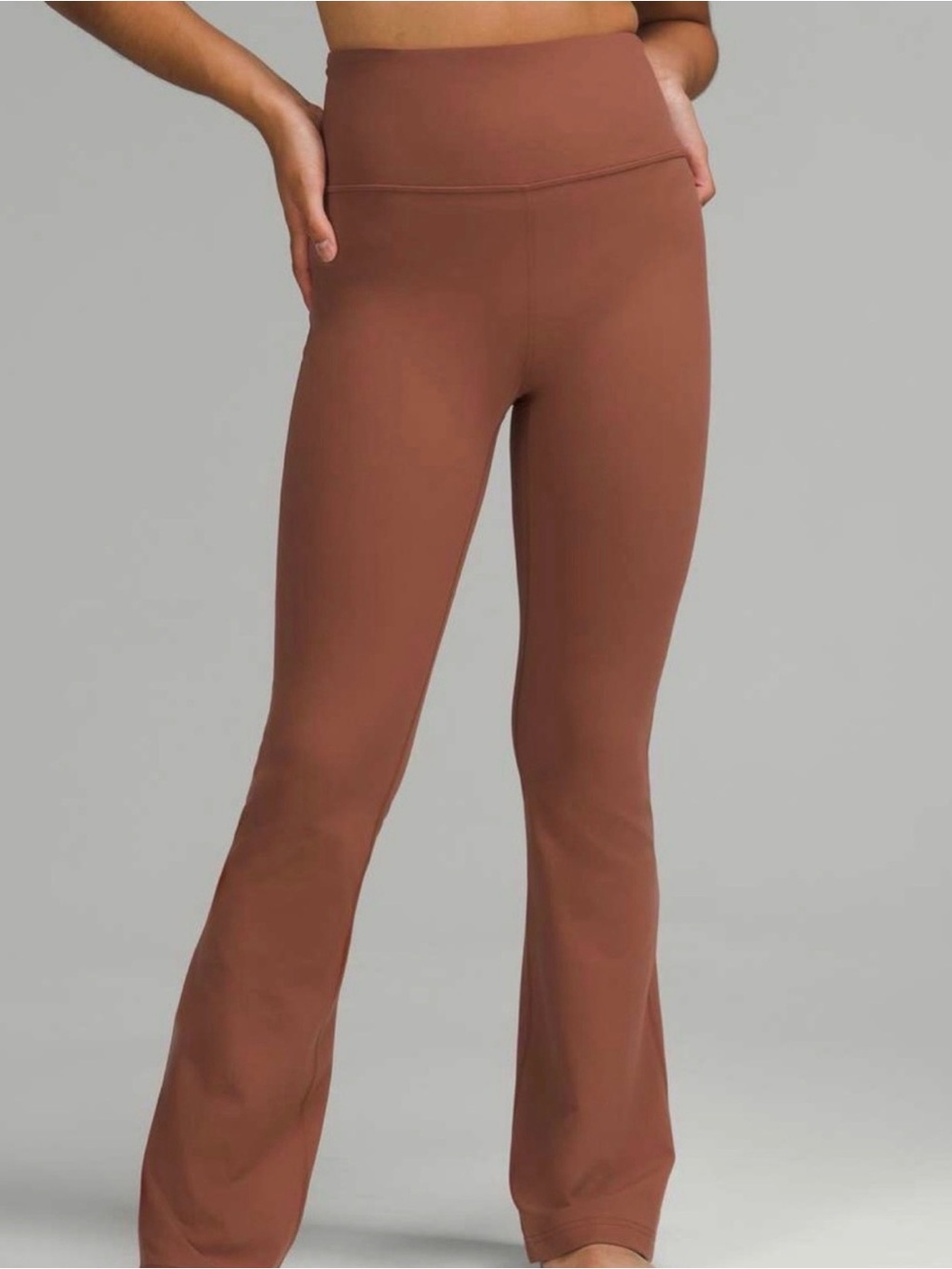 Lululemon Groove Super High Rise Flared Pant in Roasted Brown